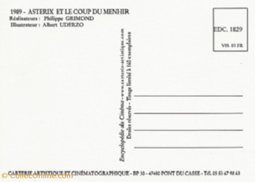 Astérix et le coup du menhir cartes postales autres asterix et le coup du menhir