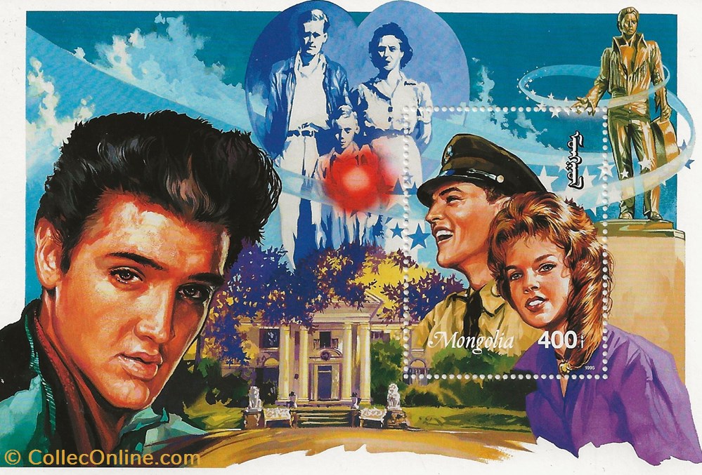 ZZZ Bloc (Mongolie) 1995 Elvis Presley timbres zzz bloc mongolie 1995 elvis presley