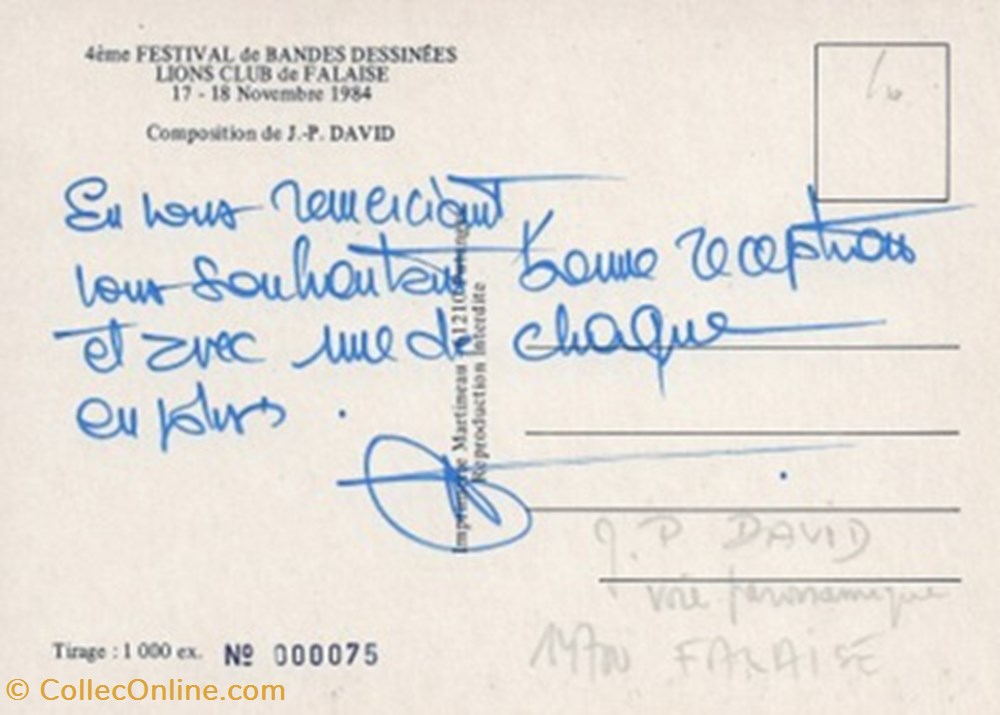 Falaise (76) 1984 cartes postales bande dessinee falaise 76 1984