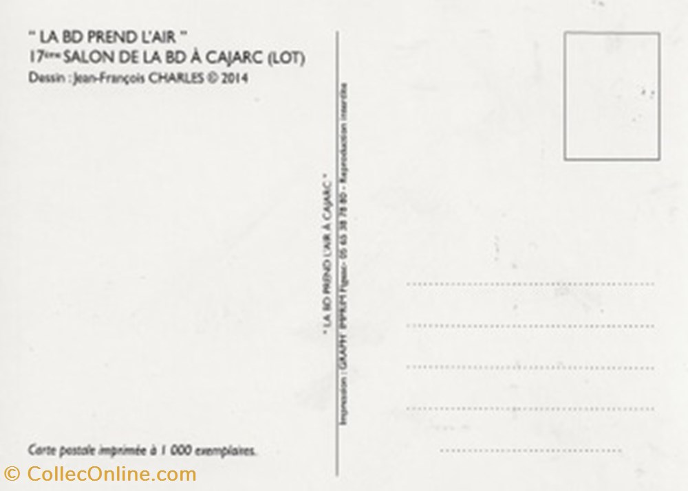 cartes postales bande dessinee cajarc 46 2014
