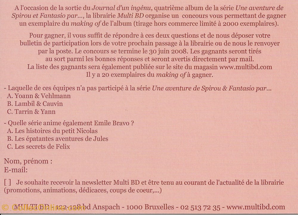 Spirou cartes postales bande dessinee spirou