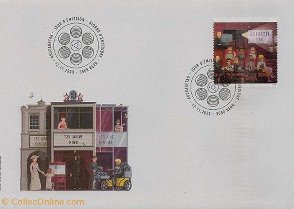 Berne (Suisse) 2020 125ème anniversaire du cinéma suisse timbres berne suisse 2020 125eme anniversaire du cinema suisse