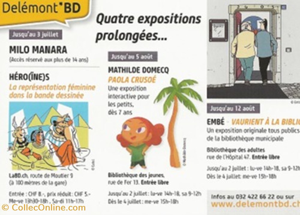 Délémont (Suisse) 2016 cartes postales bande dessinee delemont suisse 2016