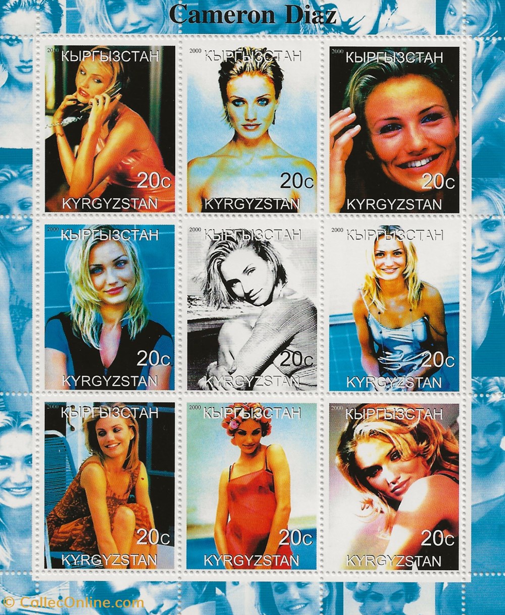 ZZZ Bloc (Kyrgyzstan) 2000 Cameron Diaz timbres zzz bloc kyrgyzstan 2000 cameron diaz