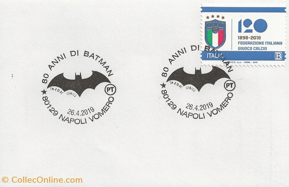 timbres napoli italie 2019 80 anni di batman