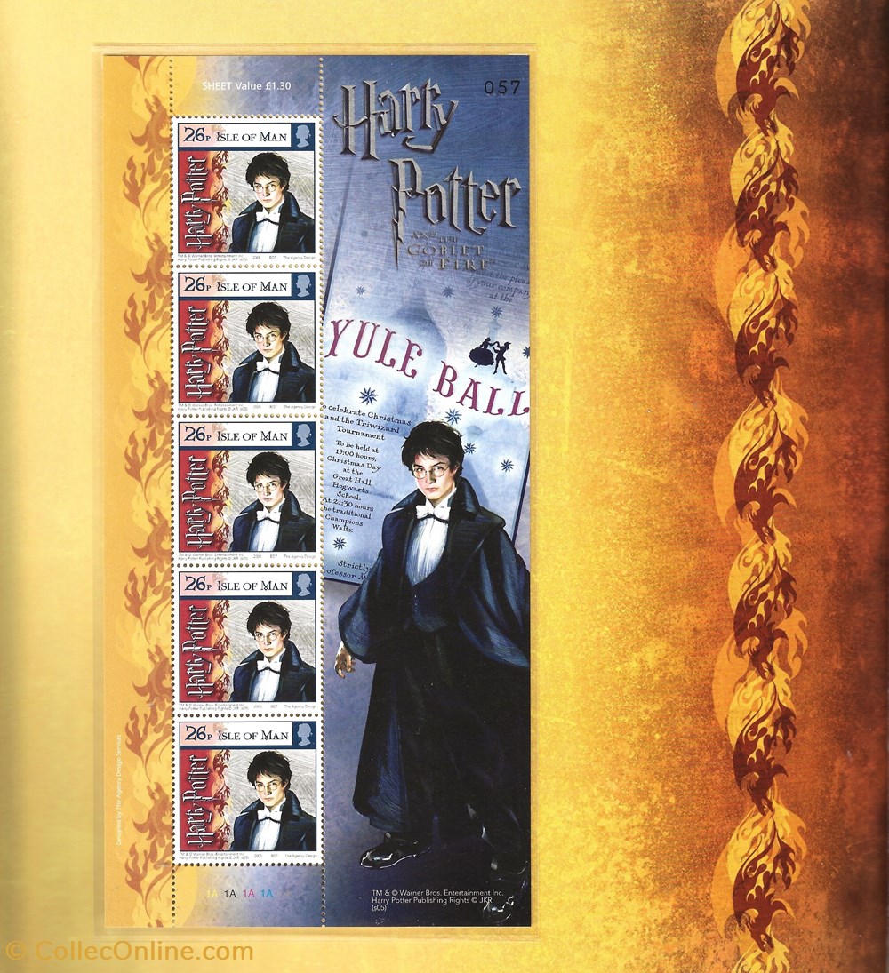 timbres zzz presentation pack ile de man 2005 harry potter and the goblet of fire