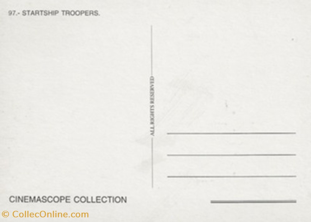 Starship trooper cartes postales autres starship trooper