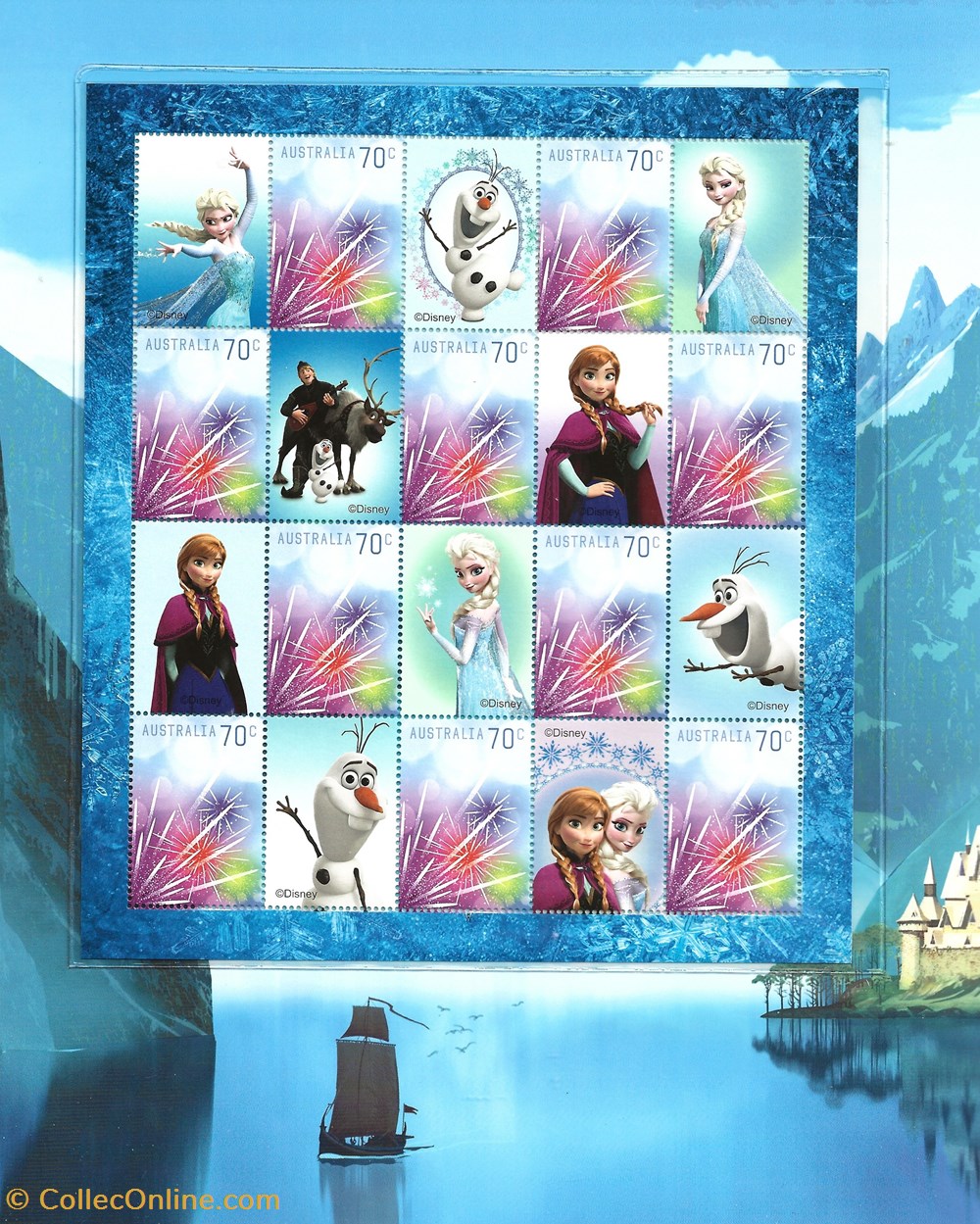 timbres zzz presentation pack australie 2013 frozen