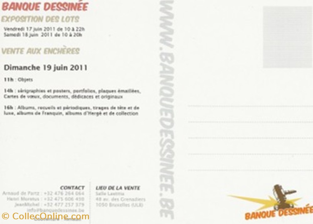 Banque Dessinée 20 cartes postales bande banque dessinee 20