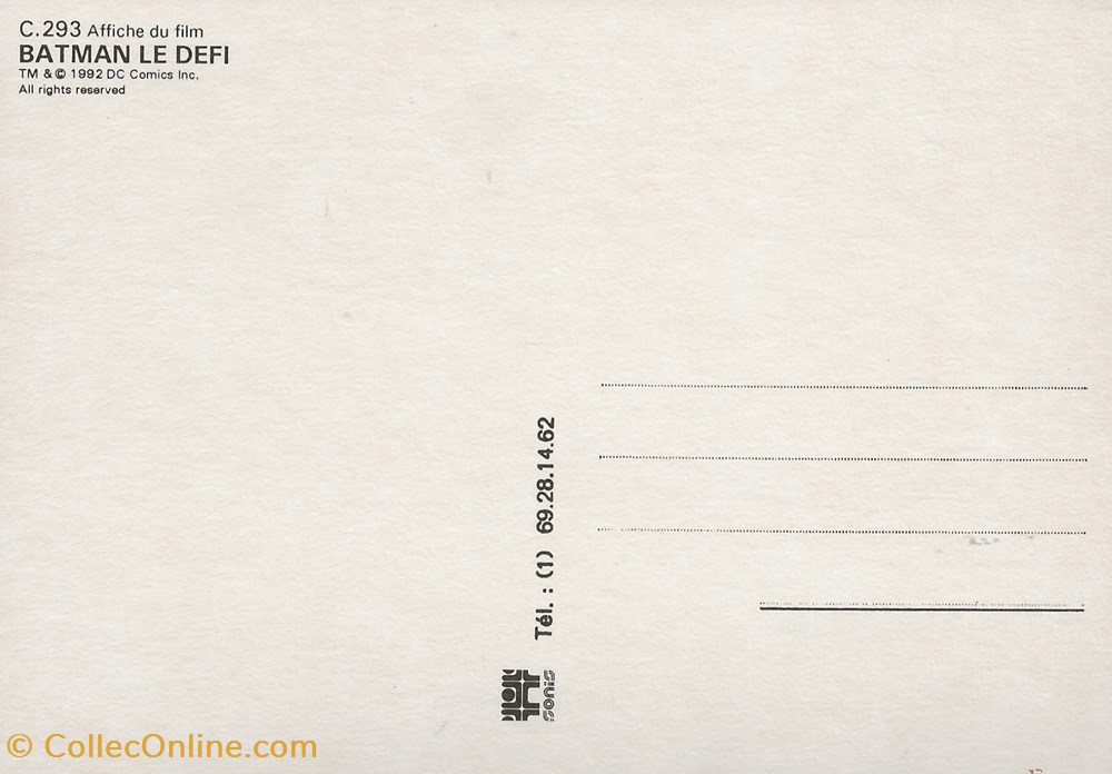 Batman le défi cartes postales autres batman le defi