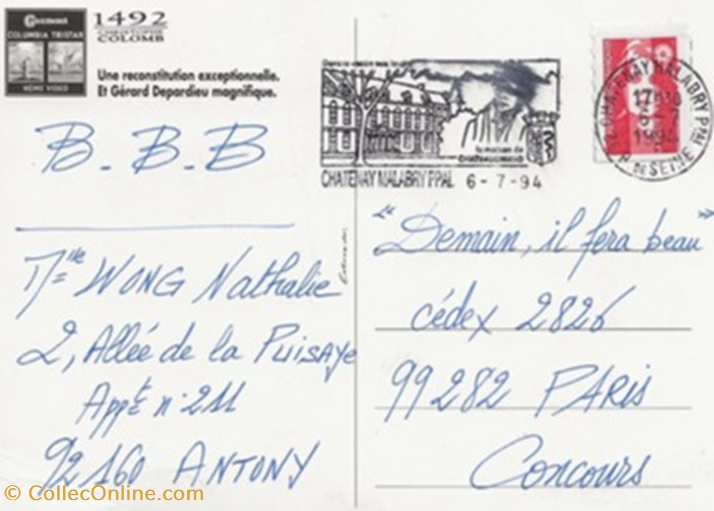 cartes postales autres 1492 christophe colomb