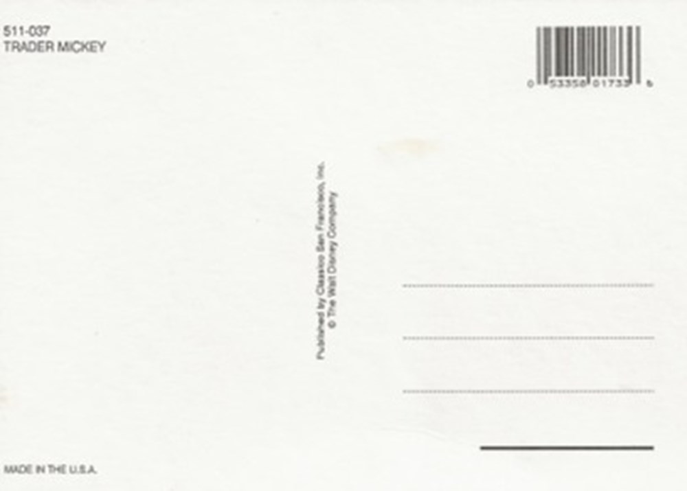 cartes postales autres trader mickey
