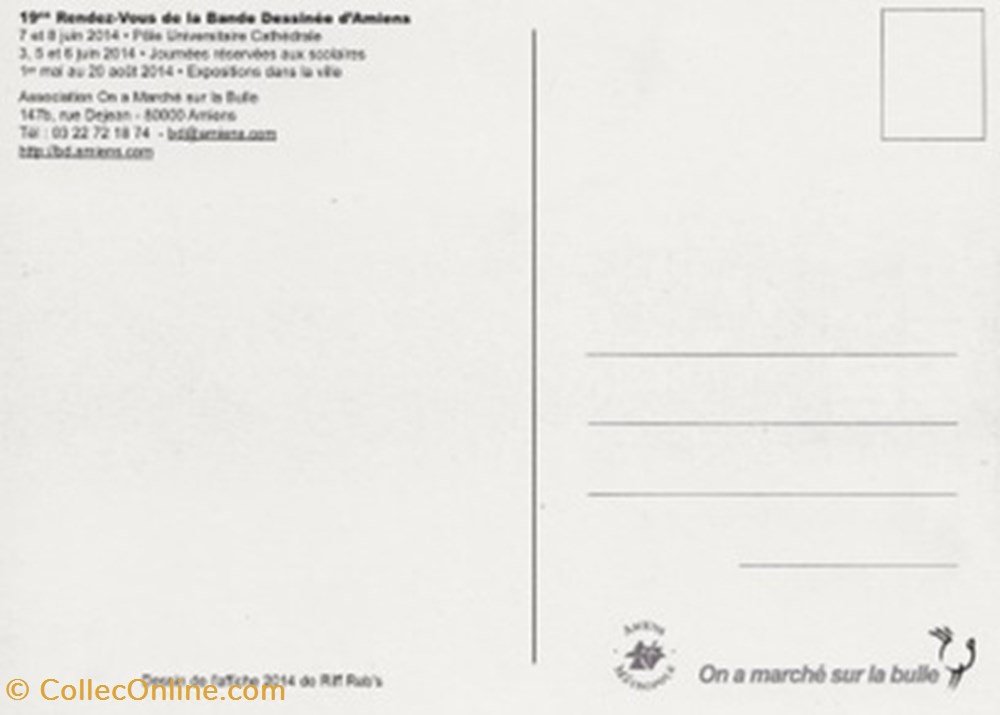Amiens (80) 2014 cartes postales bande dessinee amiens 80 2014