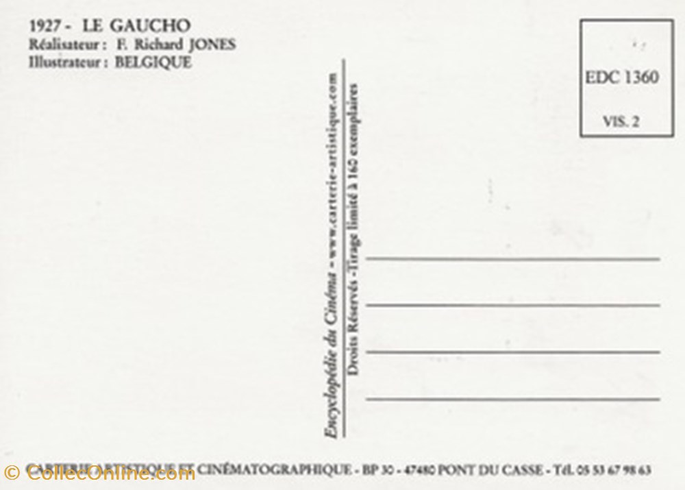 Le gaucho cartes postales autres le gaucho