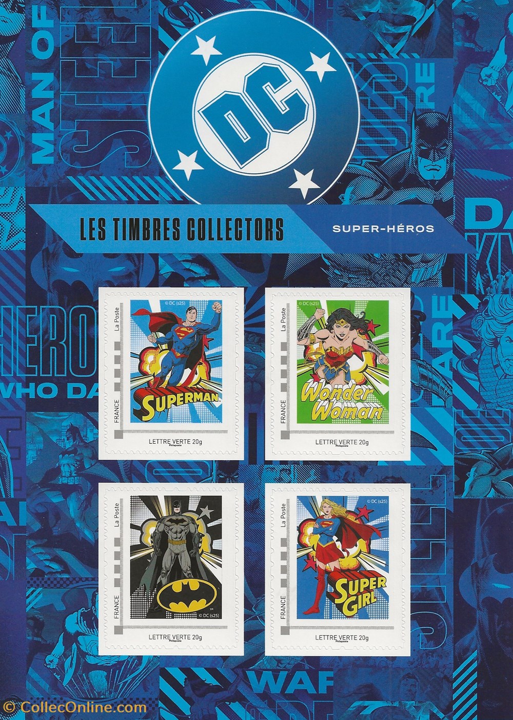 ZZ Bloc collector 2025 DC Comics timbres zz bloc collector 2025 dc comics