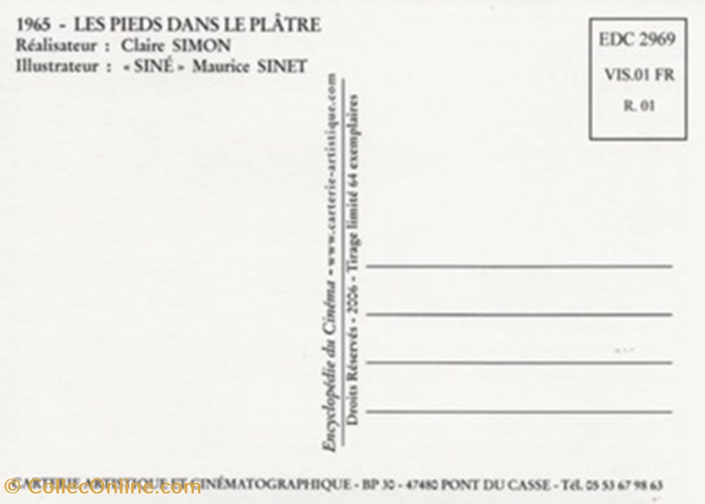 cartes postales autres les pieds dans le platre