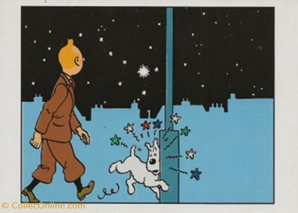 cartes postales bande dessinee tintin