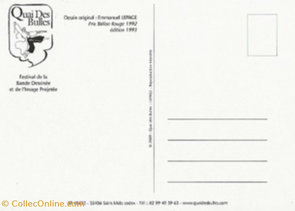 cartes postales bande dessinee saint malo 35 1993