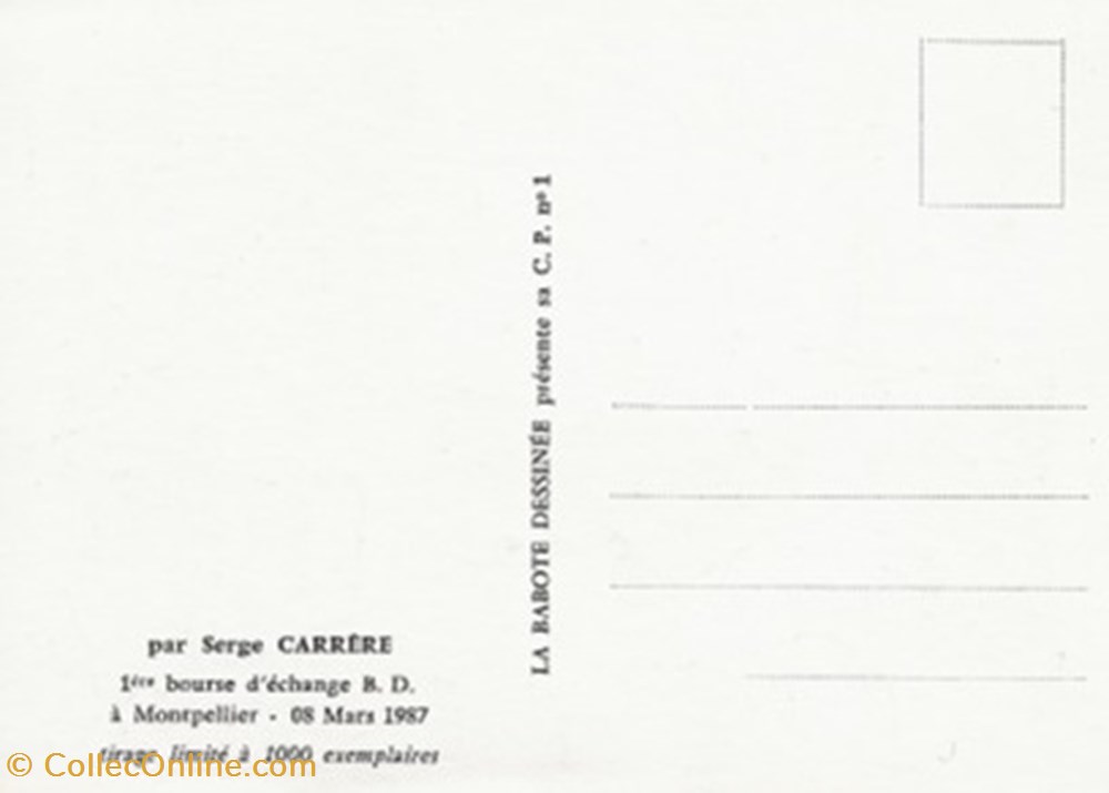 cartes postales bande dessinee montpellier 34 1987