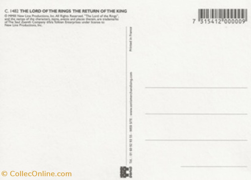The lord of the rings : the return of the king cartes postales autres the lord of the rings the return of the king