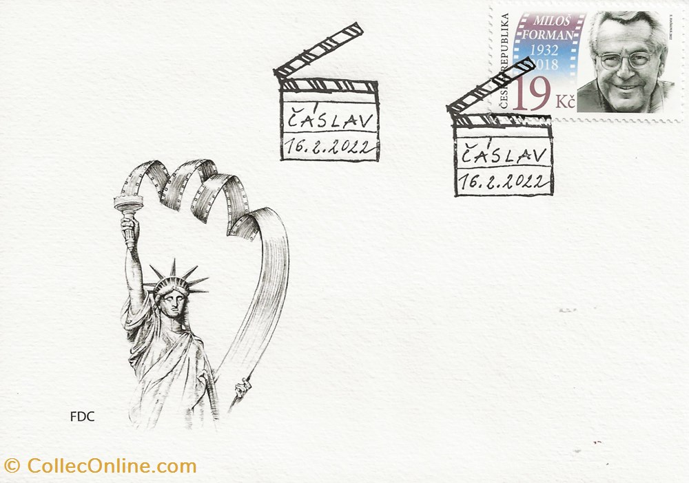 Caslav (Tchèquie) 2022 - Milos Forman timbres caslav tchequie 2022 milos forman