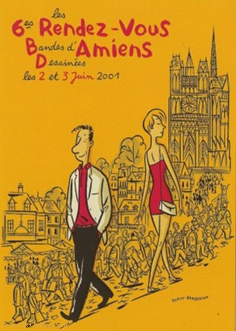 cartes postales bande dessinee amiens 80 2001