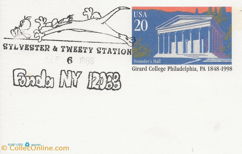 Fonda (Etats-Unis) 1998 Sylvester & Tweety timbres fonda etats unis 1998 sylvester tweety
