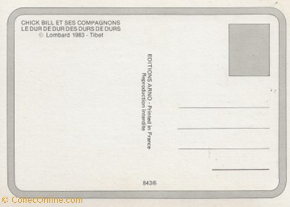 Chick Bill cartes postales bande dessinee chick bill