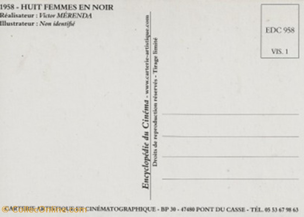 8 femmes en noir cartes postales autres 8 femmes en noir