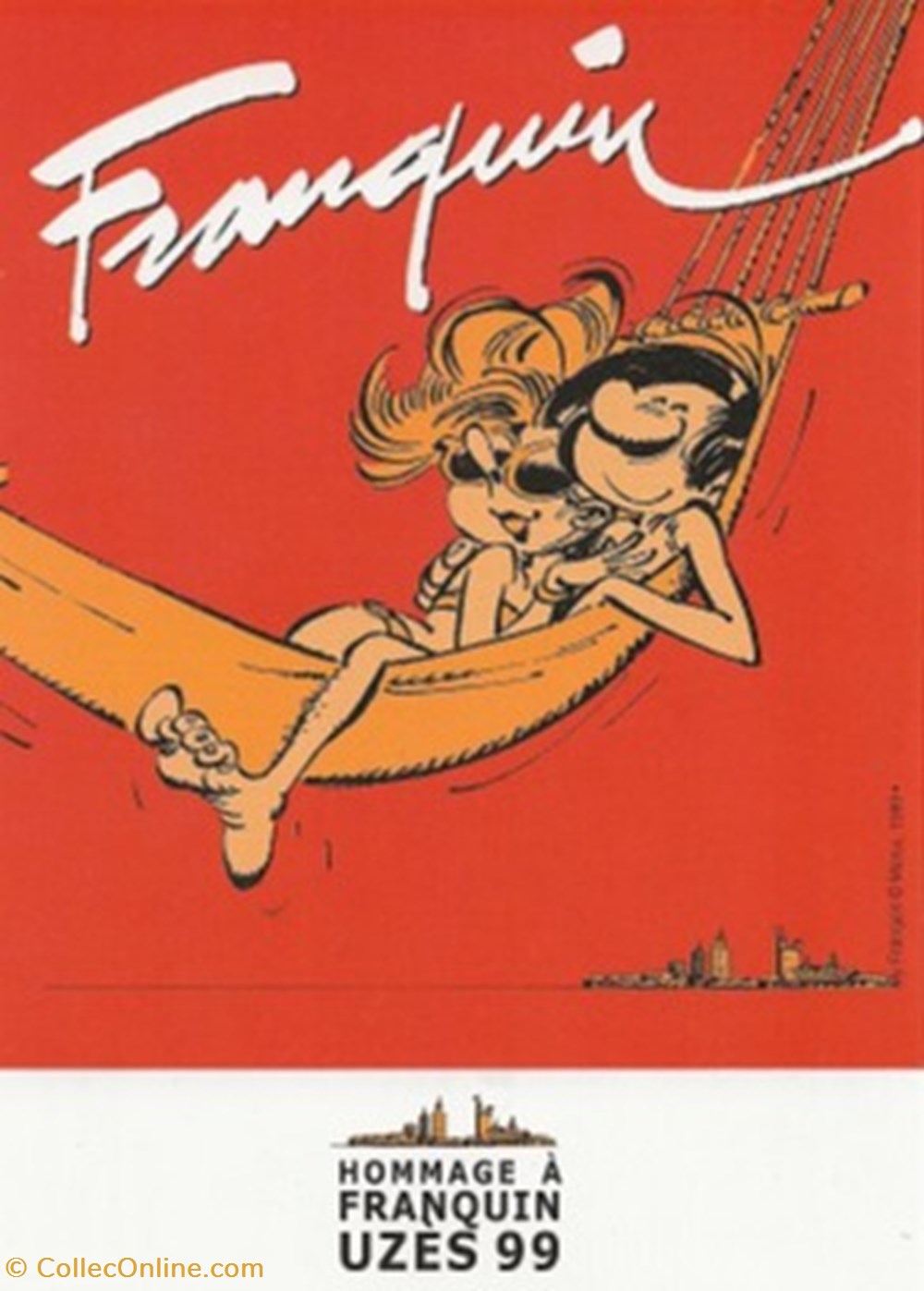 cartes postales bande dessinee uzes 30 1999