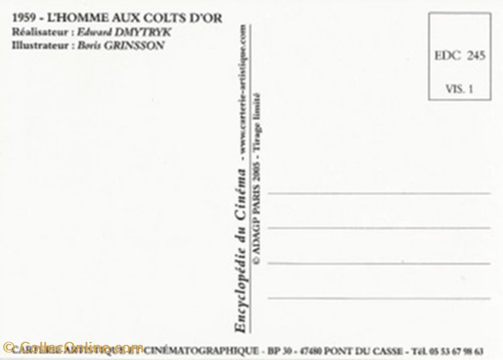 cartes postales autres l homme aux colts or