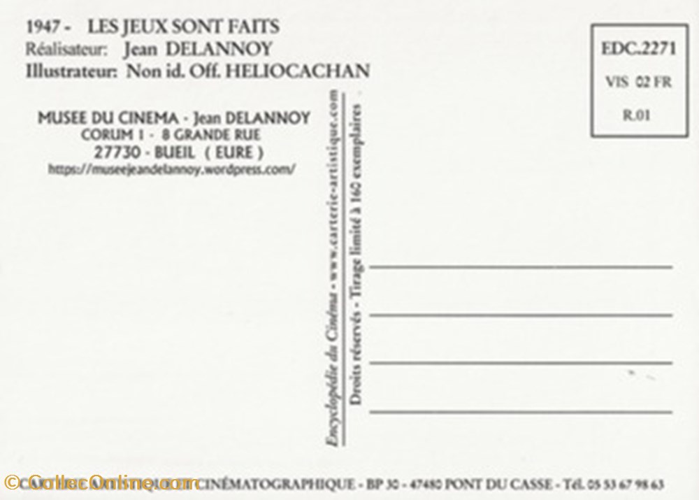 Les jeux sont faits cartes postales autres les jeux sont faits