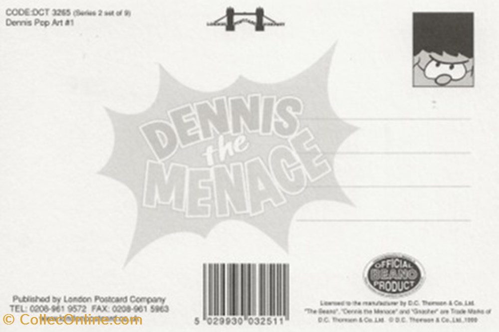 cartes postales bande dessinee dennis la menace