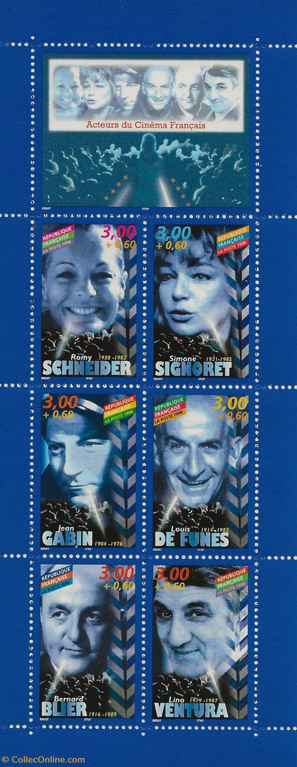 ZZZ 1998 Carnet de la scène à l'écran timbres zzz 1998 carnet de la scene a ecran