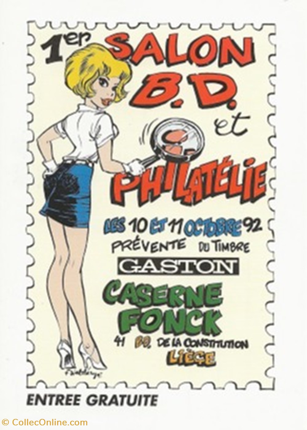 cartes postales bande dessinee liege belgique 1992