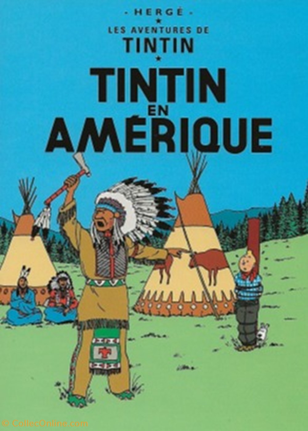 Tintin cartes postales bande dessinee tintin