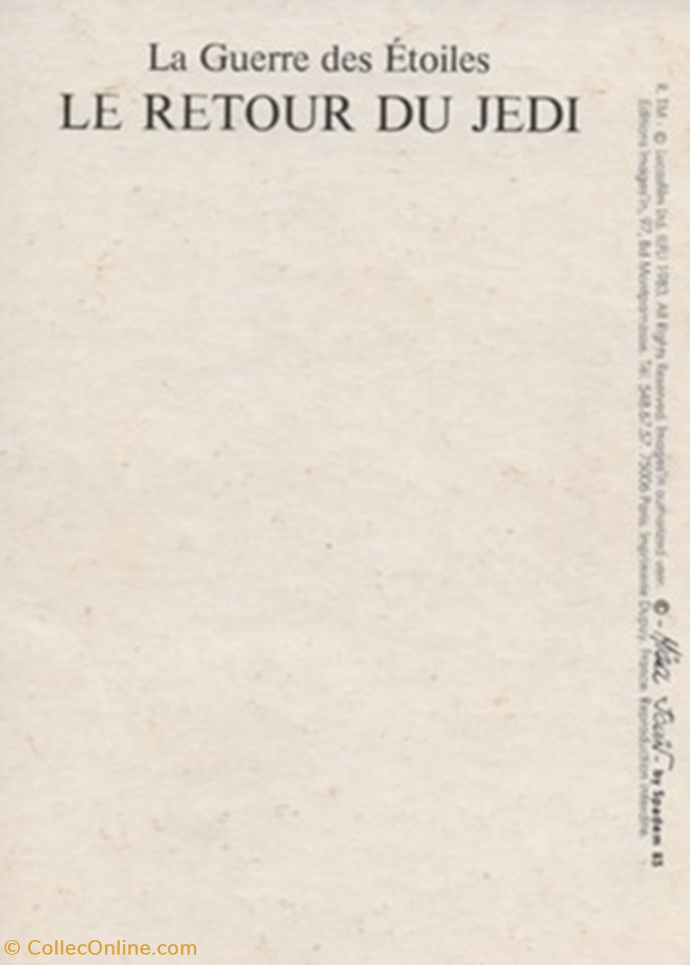 cartes postales autres la guerre des etoiles le retour du jedi