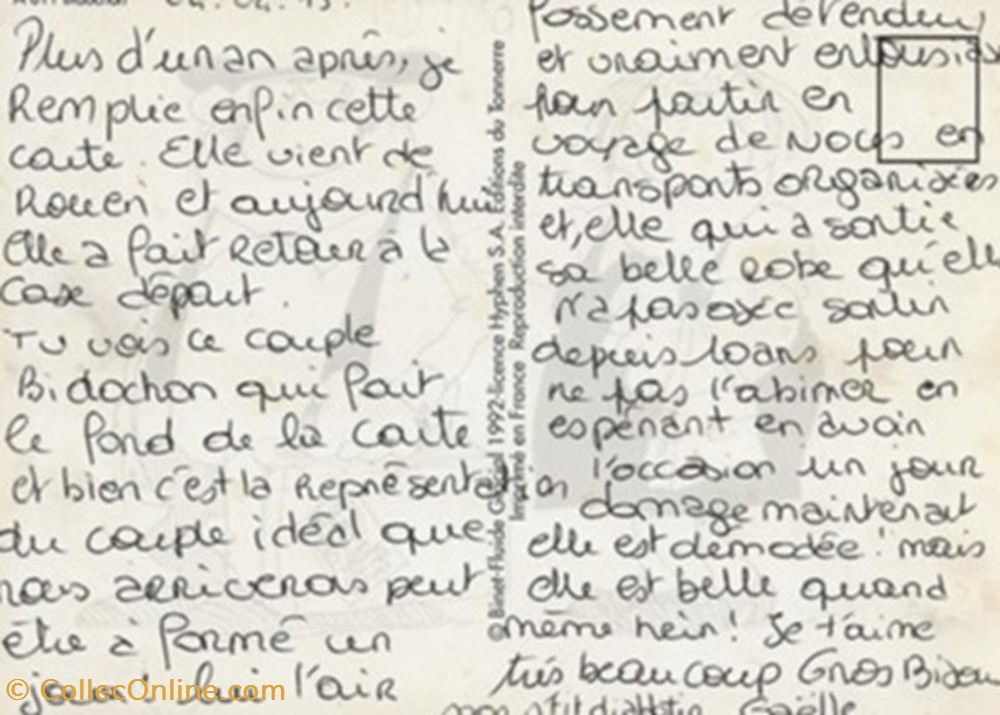 Les bidochon cartes postales bande dessinee les bidochon