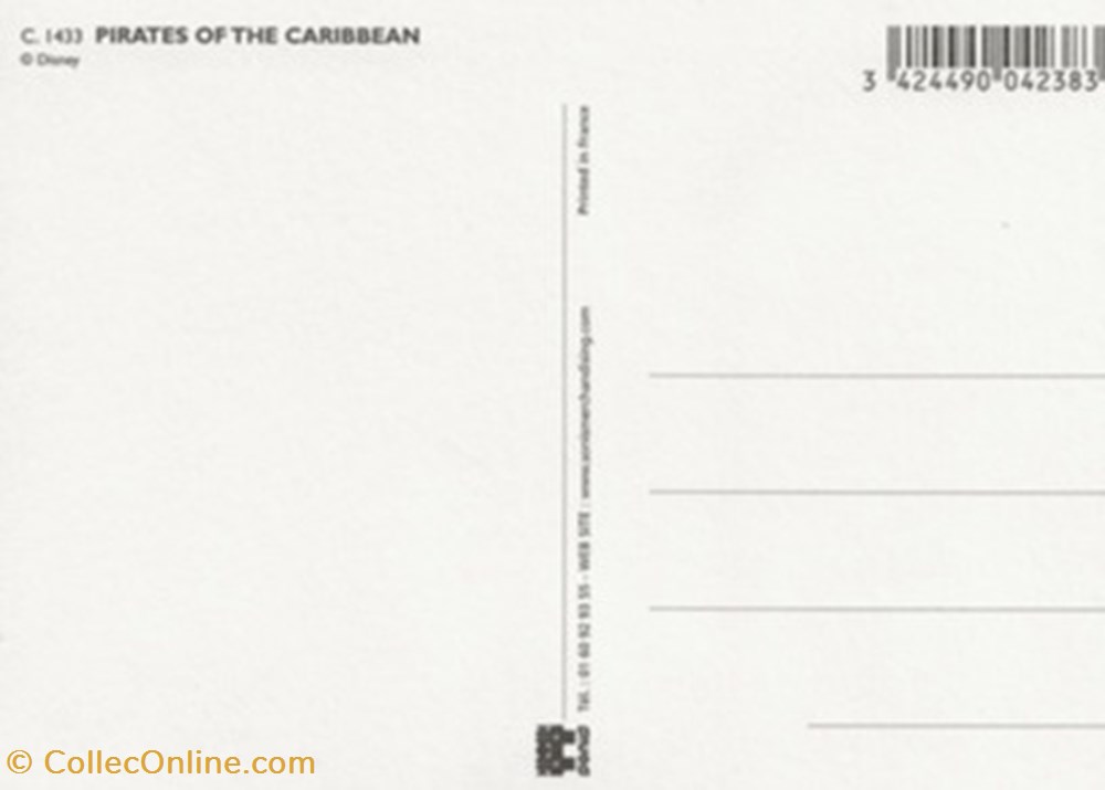 cartes postales autres pirates of the caribbean the curse of the black pearl