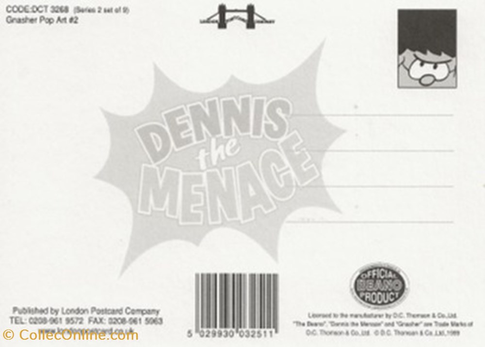 Dennis la Menace 2 cartes postales bande dessinee dennis la menace