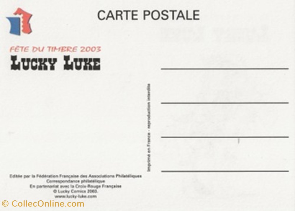 cartes postales bande dessinee lucky luke