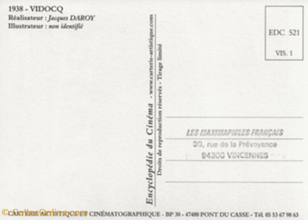 Vidocq cartes postales autres vidocq