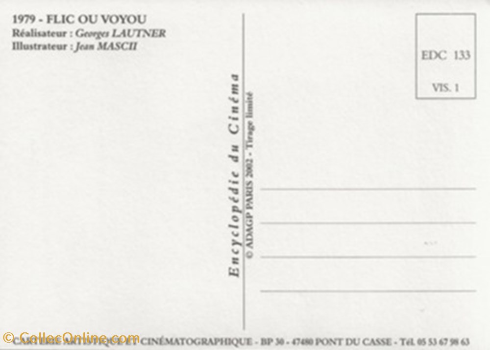 cartes postales autres flic ou voyou