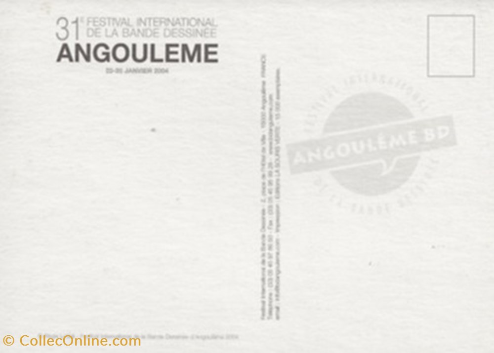 Angoulême (16) 2004 cartes postales bande dessinee angouleme 16 2004