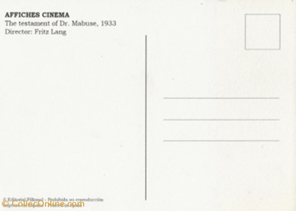 De testament das Dr Mabuse cartes postales autres de testament das dr mabuse