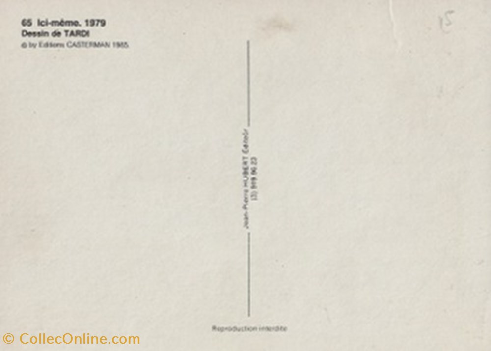 cartes postales bande dessinee ici meme