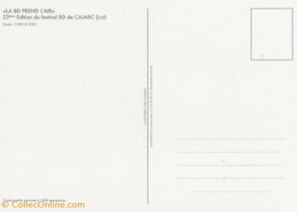 Cajarc (46) 2022 cartes postales bande dessinee cajarc 46 2022