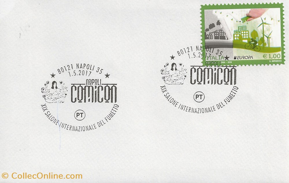 Napoli (Italie) 2017 XIX Salone internazionale del fumetto - Comicon timbres napoli italie 2017 xix salone internazionale del fumetto comicon