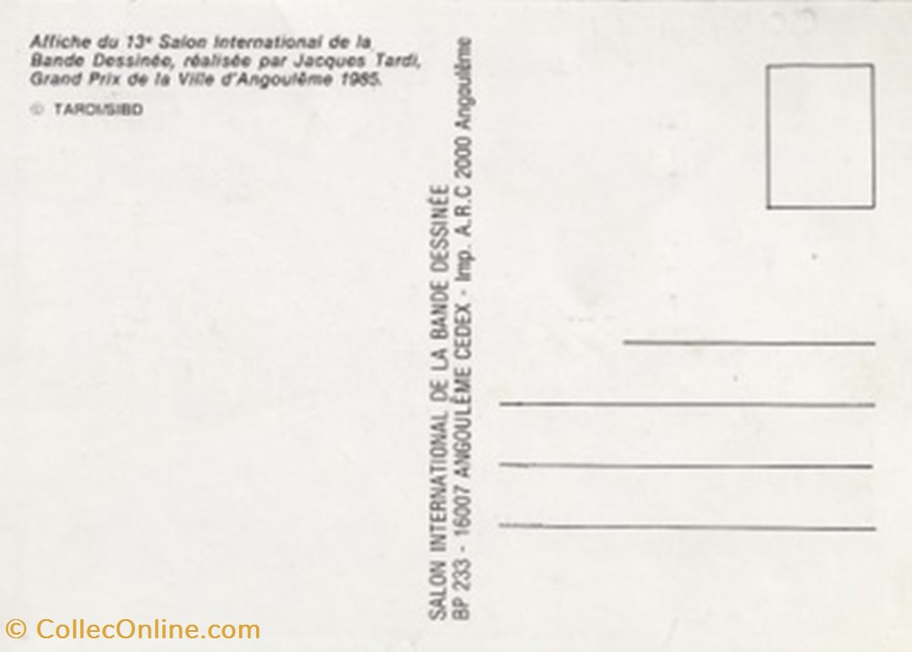 Angoulême (16) 1986 cartes postales bande dessinee angouleme 16 1986