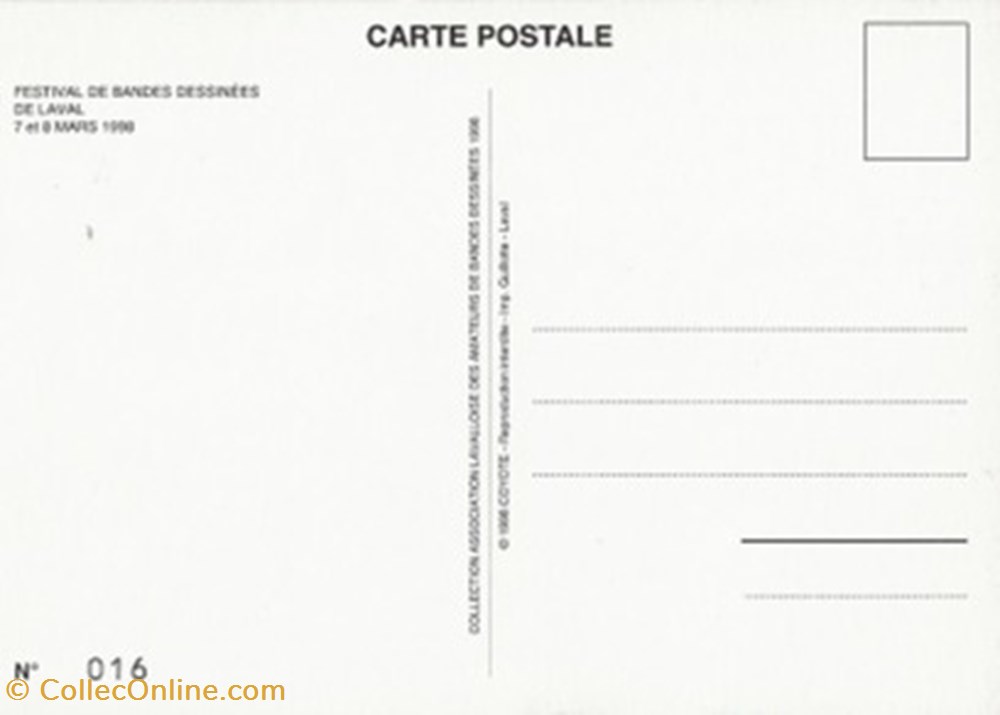 cartes postales bande dessinee laval 55 1998